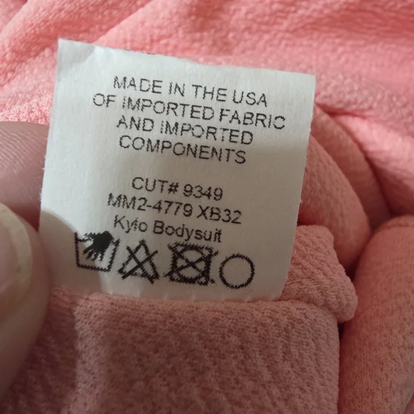 New- Show Me Your Mumu Kylo Bodysuit Women's XS Pink Tie Strap V Neck Swimsuit - Picture 9 of 11